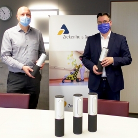 HearSee schenkt conferentiesets aan Ziekenhuis Geel